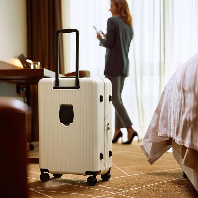 24 Inch Top Opening Checked Travel Luggage Expandable - Image 8