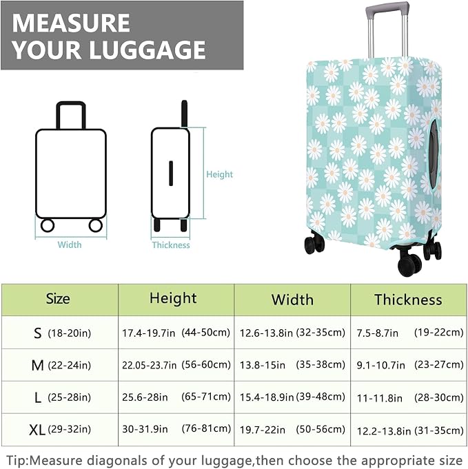 Travel Luggage Cover Suitcase Protector Fits 18-32 Inch Wheel Covers - Image 6