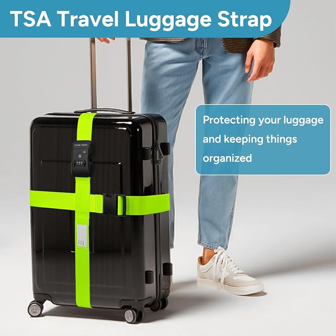 Luggage Straps with TSA Lock, Travel Belt - Image 2