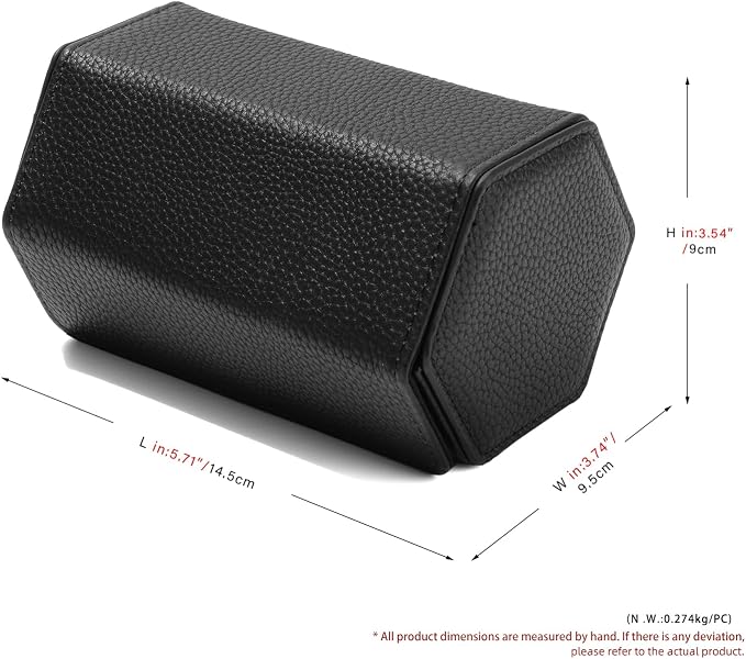 Oirlv Luxury Hexagonal Leather Watch Travel Case Watch Organizer Case - Image 8