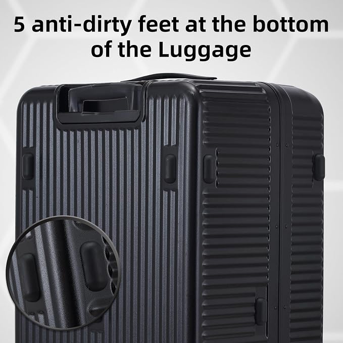 2 pieces 20/29 Aluminum Frame Carry On and Checked Luggage Set - Image 9