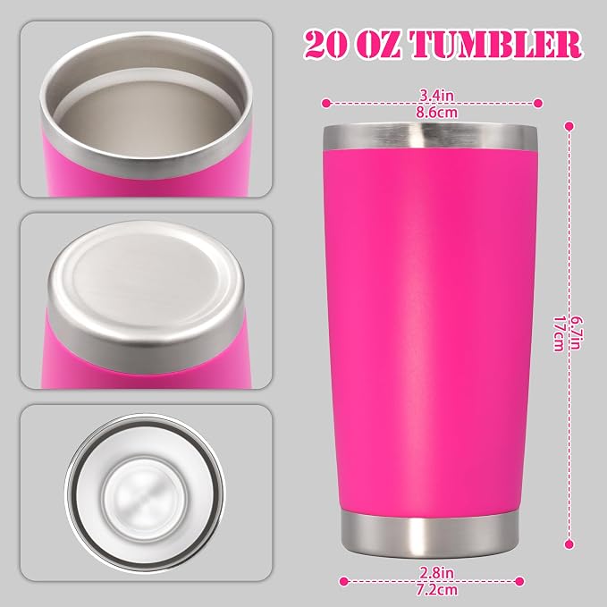 20 oz Tumbler with lid Double Wall Vacuum Insulated Tumblers Stainless Steel - Image 5