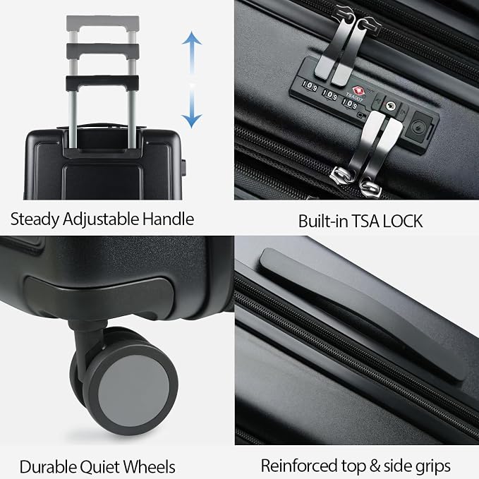 KROSER Hardside Expandable Carry On Luggage 22x14x9 Airline Approved - Image 4