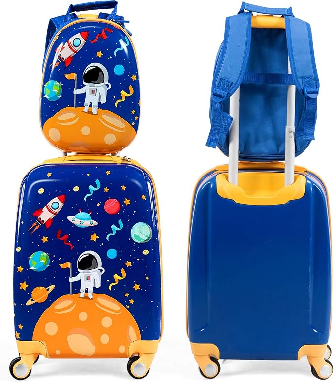 HONEY JOY Kids Luggage, Lightweight Toddler Suitcase, Durable ABS Hardshell - Image 2