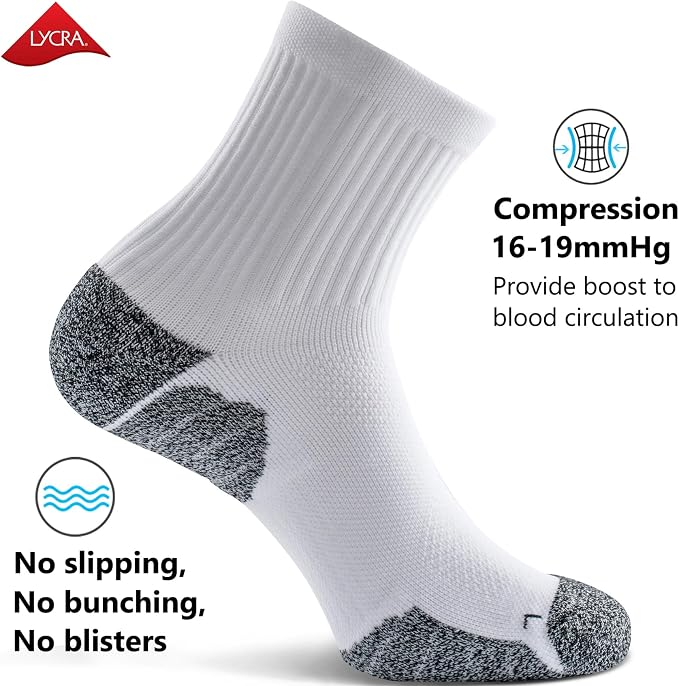 CWVLC Cushioned Compression Sport Quarter Socks - Image 3