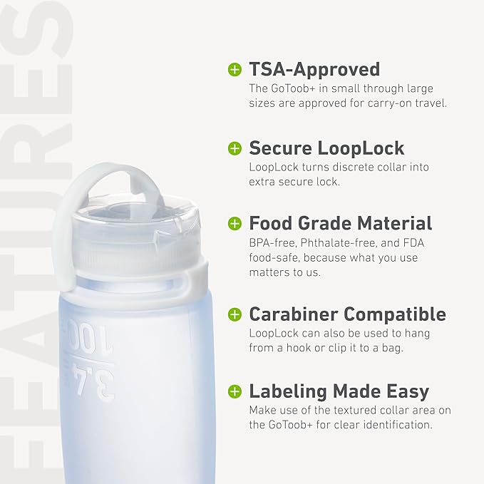 humangear GoToob+ Refillable Silicone Travel Size Bottles - Image 4