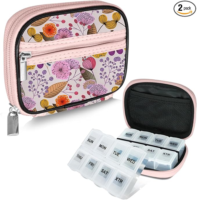 Serfeymi Weekly Travel Pill Organizer Pill Case by Serfeymi