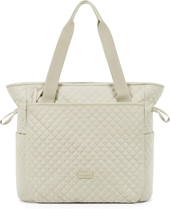 BAGSMART 25L Quilted Tote Bag Large Shoulder Bag by BAGSMART