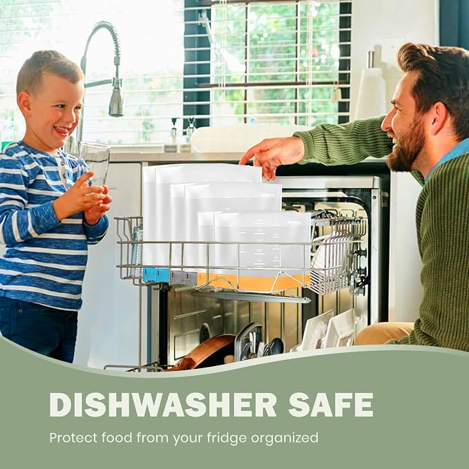 Dishwasher Safe Reusable Storage Bags Stand Up - Image 2