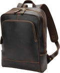 Leather Backpack for Men 15.6" Laptop Backpack 100% Madagascar top-Grain by Unknown