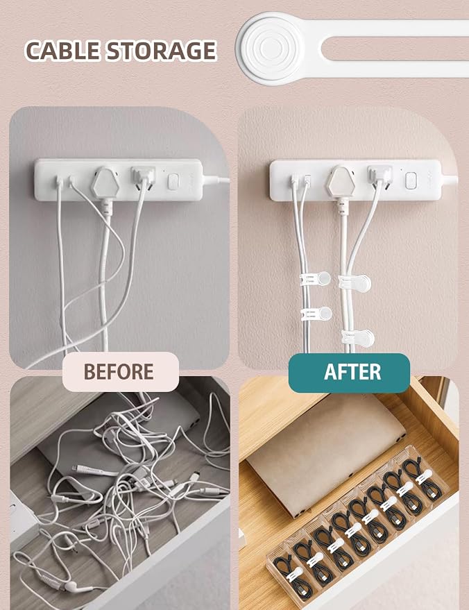 Reusable Silicone Magnetic Cord Ties - Image 2