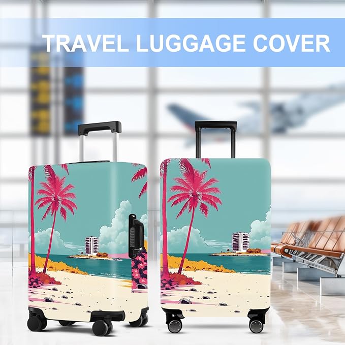 Luggage Cover Washable Suitcase Protector Anti-Scratch, Stretchable Fit - Image 2
