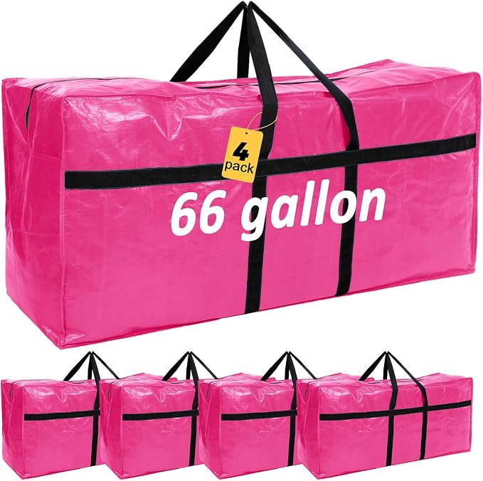 4 Pcs 66 Gallon Large Moving Bags by Clysee