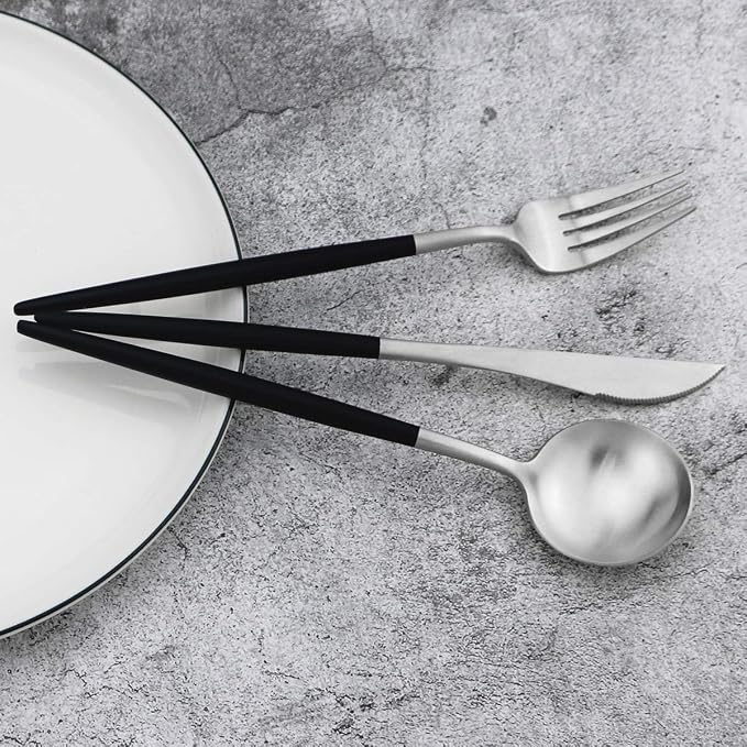 Gugrida 20-Piece 18/10 Stainless Steel Flatware Silverware, Luxury Dinnerware - Image 2