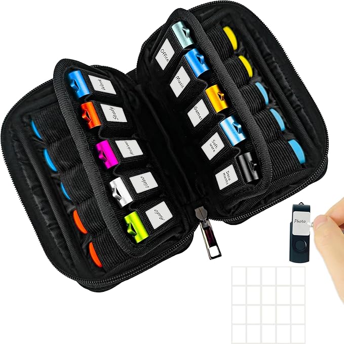 Flash Drive Case 20 Slots USB Storage Case JBOS USB Holder Storage Bag by JBOS
