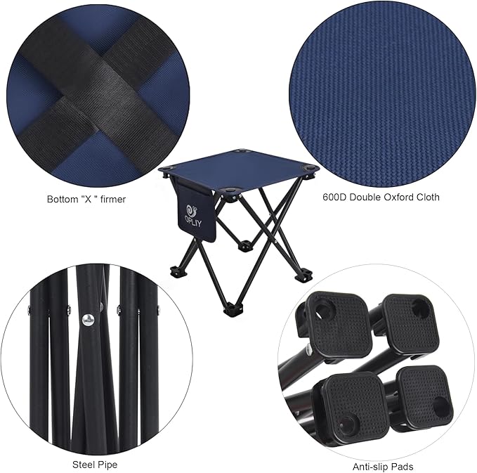 Opliy Camping Stool, Folding Small Chair Portable Camp Stool - Image 5