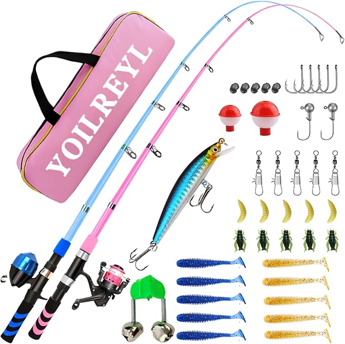Collapsible Telescopic Fishing Rod and Reel Combo Push Button Small Fishing by Unknown