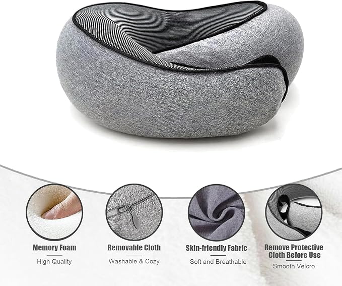 RURING Travel Pillows for Airplanes, Travel Neck Pillow Travel Pillow, Neck - Image 5