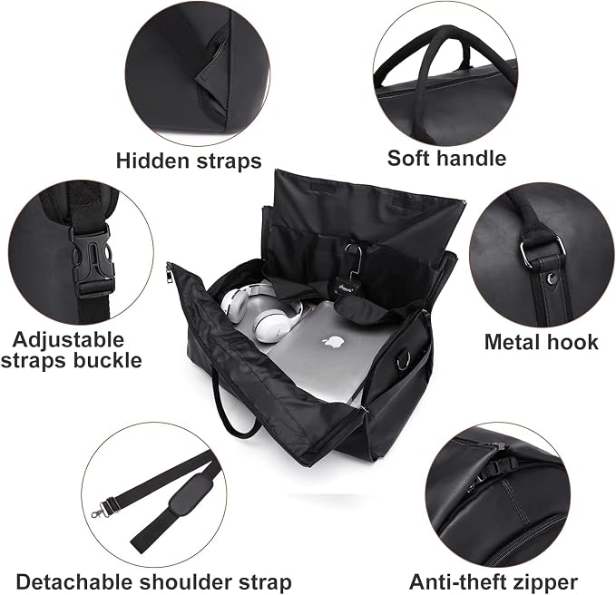 seyfocnia Convertible Travel Garment Bag, Carry on Garment Duffel Bag - Image 5