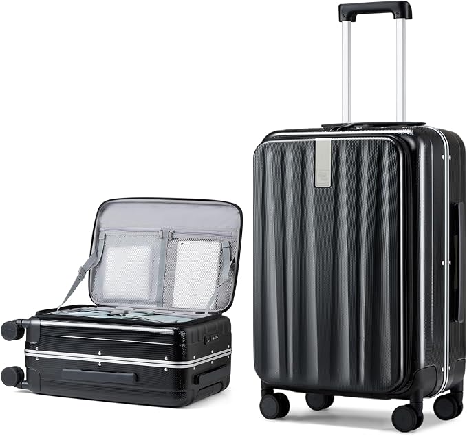 Hanke 26 Inch Large Checked Luggage PC Hard Shell Luggage Top Opening Travel by Hanke