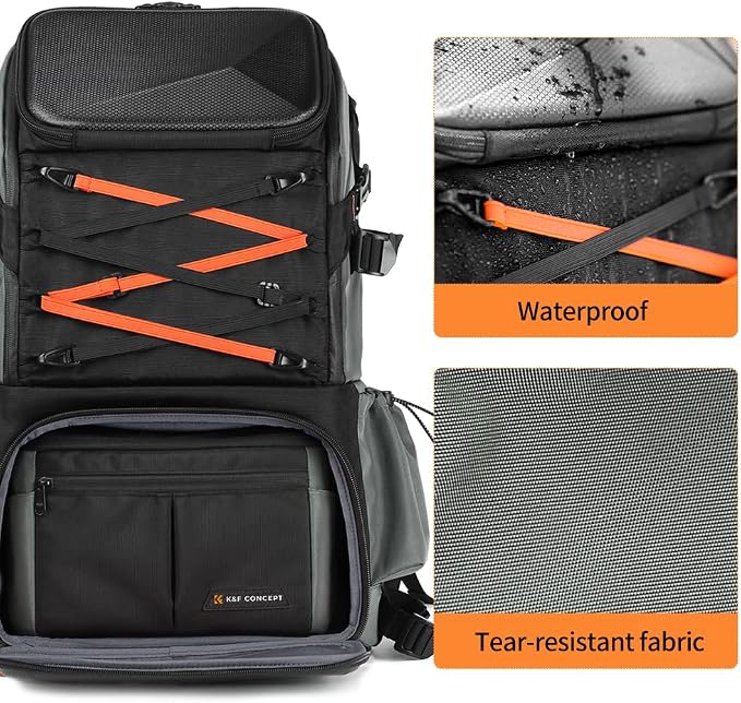 K&F Concept Camera Bag EVA Waterproof 2 in 1Camera Backpack Shoulder Bag 32L - Image 2