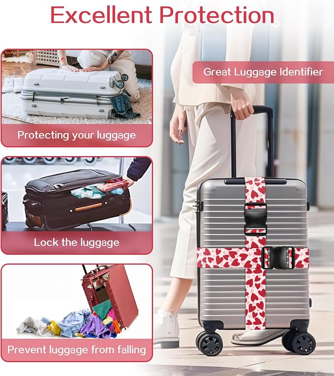 Luggage Straps for Suitcases Travel Belt Luggage Band Heavy Duty Traveling - Image 3