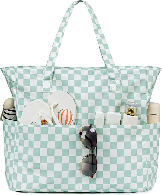 Beach Pool Bags Tote for Women Ladies Large Gym Tote Carry On Bag by BLUBOON