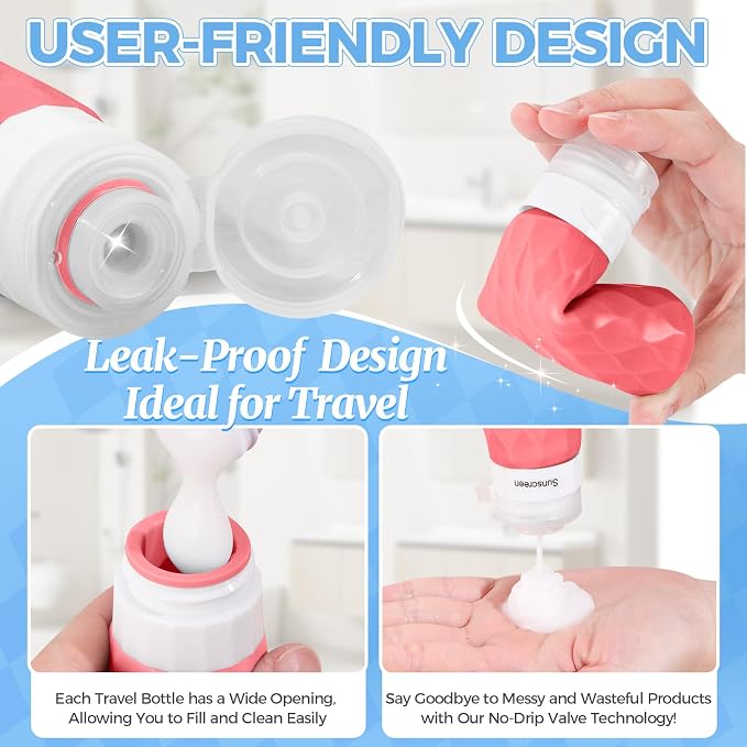 16Pack Travel Bottles for Toiletries, TSA Approved Travel Size Toiletries - Image 4