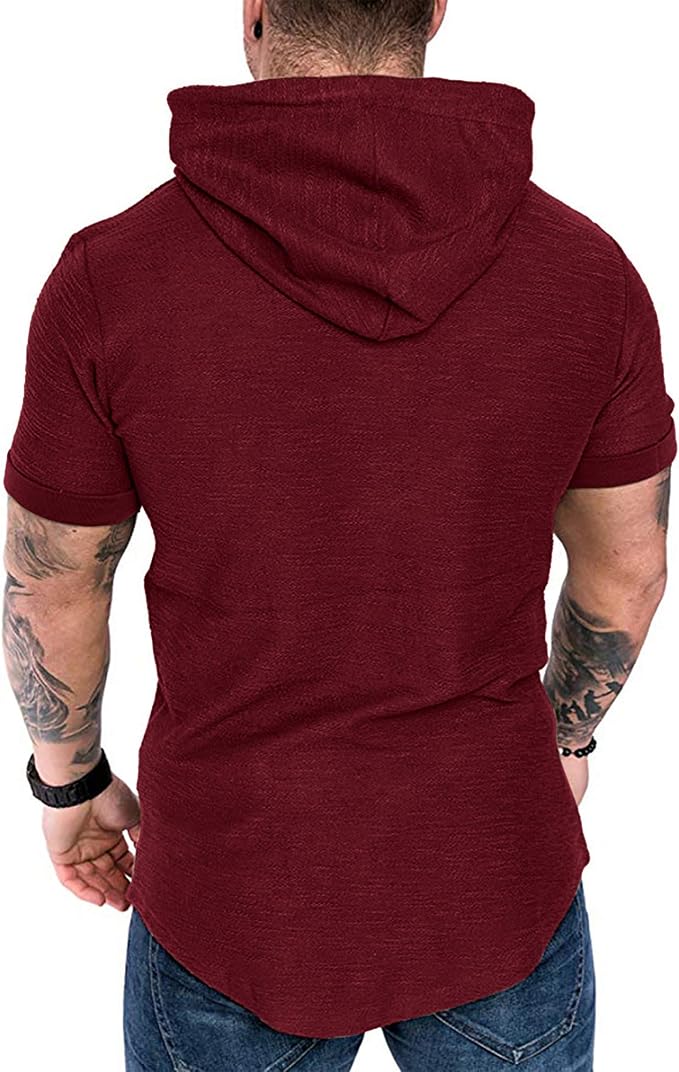 Lexiart Mens Fashion Athletic Hoodies Sport Sweatshirt Solid Color Fleece - Image 2