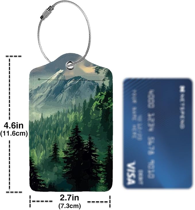Foggy Mountains Landscape 2-Pack Luggage Tags - Image 4