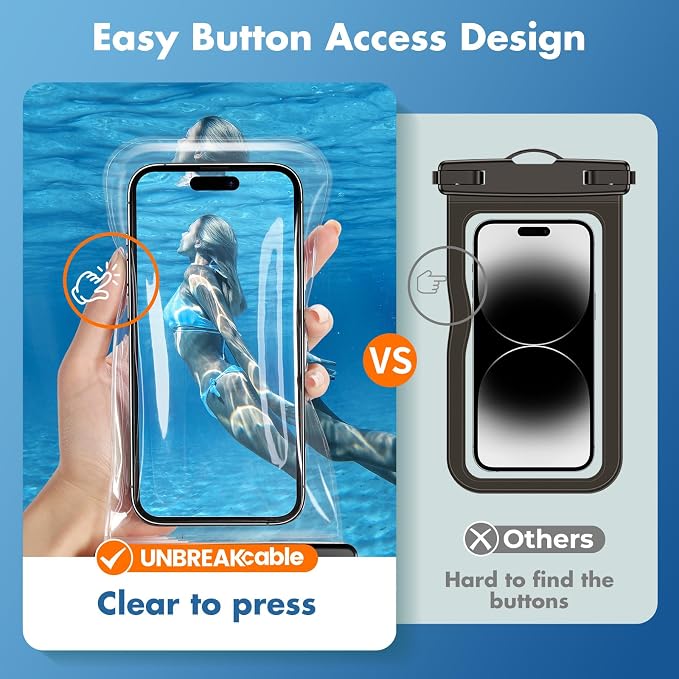 UNBREAKcable Waterproof Phone Pouch-2 Pack IPX8 Waterproof Phone Case - Image 4