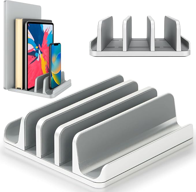 Multiple Laptop Holder Adjustable Laptop Stand Holds 5 Devices, Fits All by Elestoria