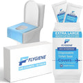 Disposable Toilet Seat Covers for Travel – Waterproof, Tear-Resistant XL Toilet by FLYGIENE