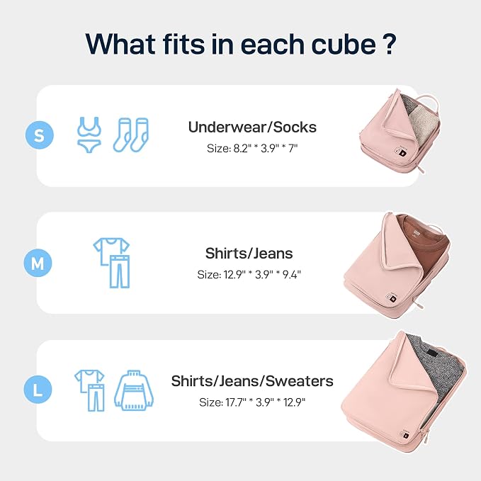 EPICKA 4 Set Ultra-Lightweight Compression Packing Cubes - Image 6