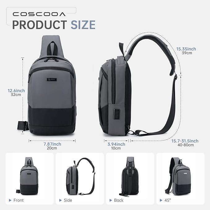 Sling Bag for Men, Anti-theft Crossbody Bag - Image 6
