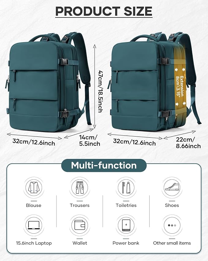 Vacuum Backpack With Vacuum Compression, Expanded Travel Laptop Backpacks - Image 2