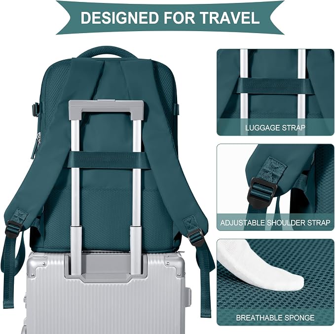 coowoz Large Travel Backpack For Women Men, Carry On Flight Approved, Hiking - Image 5