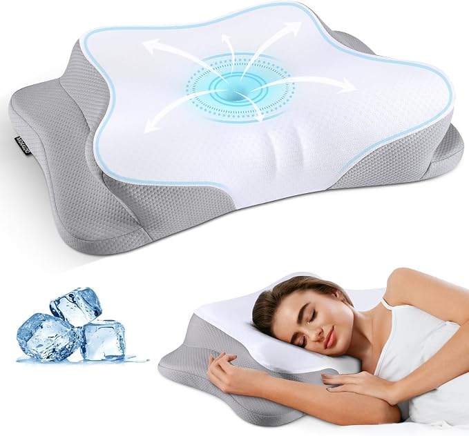 Cervical Neck Pillow for Pain Relief by OLUMOON