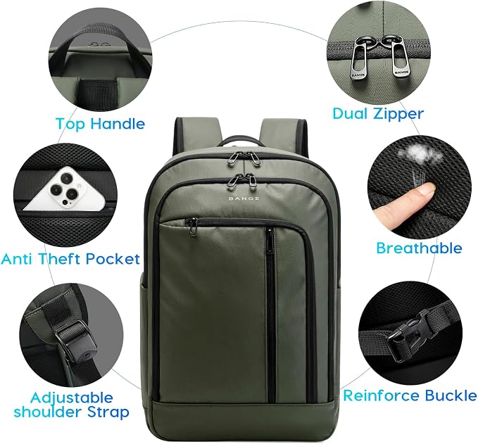 BANGE 28L Lightweight Hiking Backpack, 15.6 Inch Laptop Rucksack - Image 4