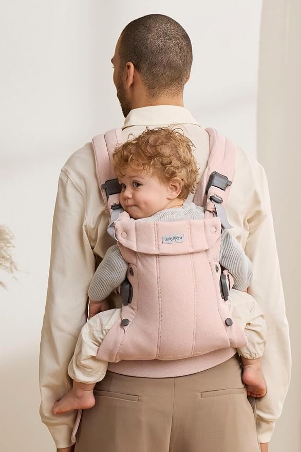 BabyBjörn Baby Carrier Harmony, Light Pink, Woven Mélange | 3-in-1 Ergonomic - Image 3