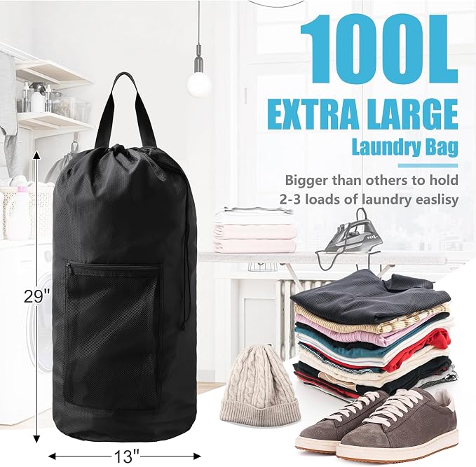 Laundry Bag Backpack, Olosar Extra Large Travel Laundry Bag - Image 3