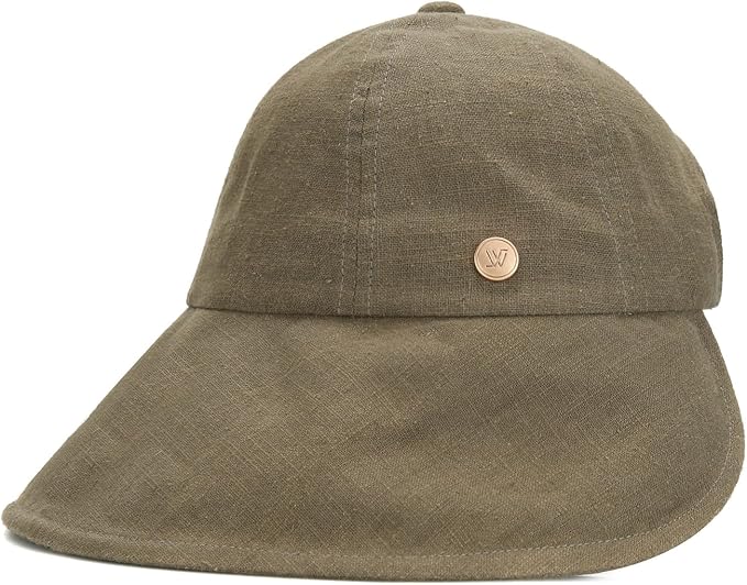 Linen Victorian Bonnet Hat Sun Cap, Foldable Summer Visor | New Katy - Image 4