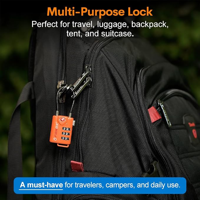 TSA Approved Cable Luggage Locks, Re-settable Combination - Image 7