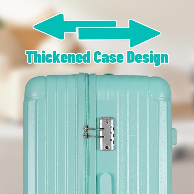 Carry-on 20 Inch and 28 Inch Square Thickened ABS+PC Hard Shell luggage - Image 4
