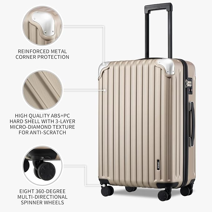 LEVEL8 Grace Luggage Sets Hardshell Suitcase - Image 2