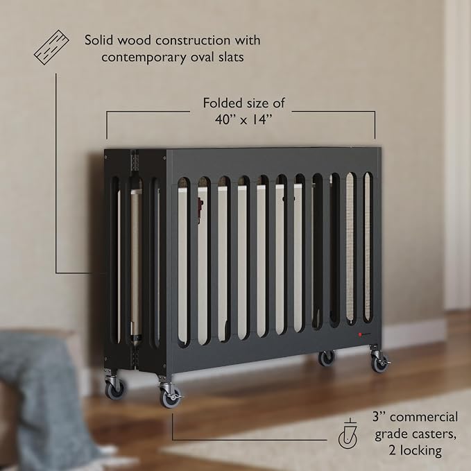 Foundations Boutique Folding Mini Baby Crib - Image 3