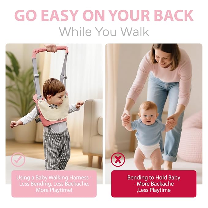 Baby Walking Harness-Handheld Assistant Belt- Toddler Infant Walking Aid - Image 6