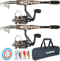 PLUSINNO Fishing Rod and Reel Combos Carbon Fiber Telescopic Fishing Pole by PLUSINNO