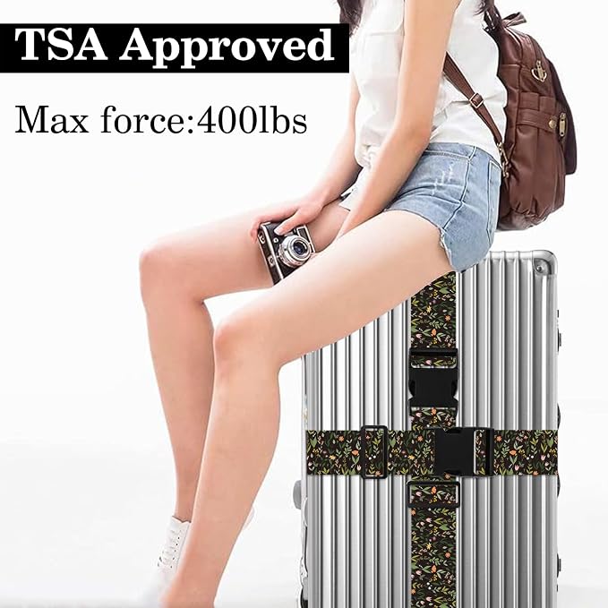 Wildflower Luggage Straps for Suitcases TSA Approved, Luggage Identifiers for - Image 5