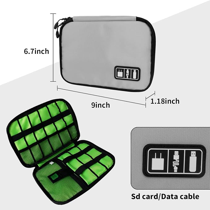 Electronics Organizer Travel Case, Electronic Accessories Storage Bag, Portable - Image 4